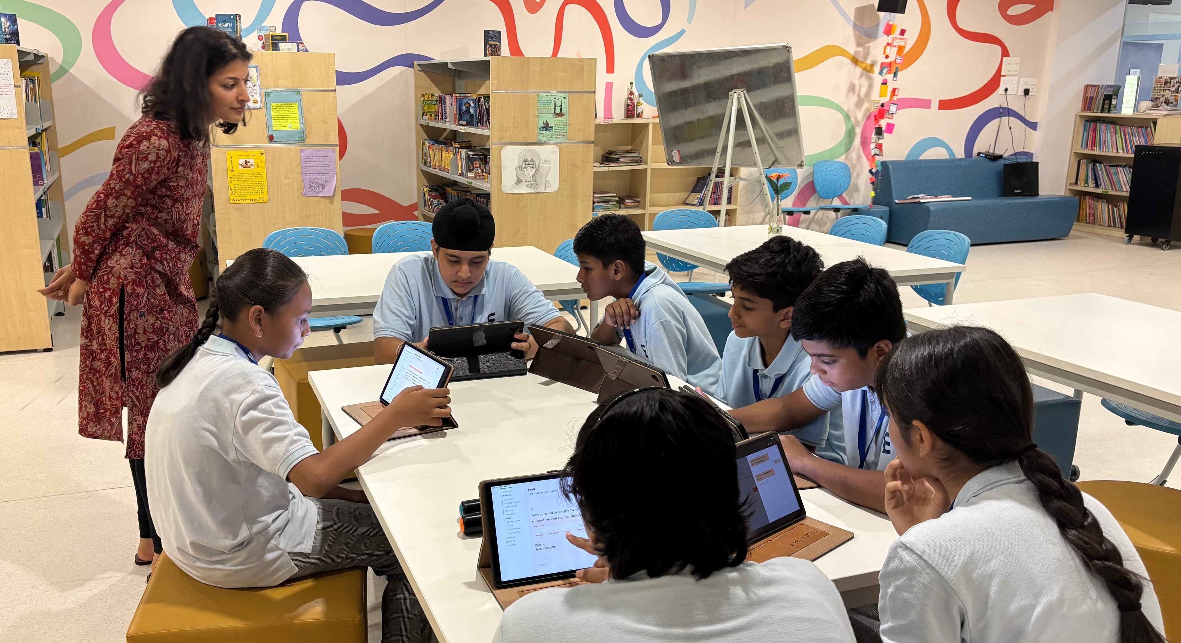 students at school