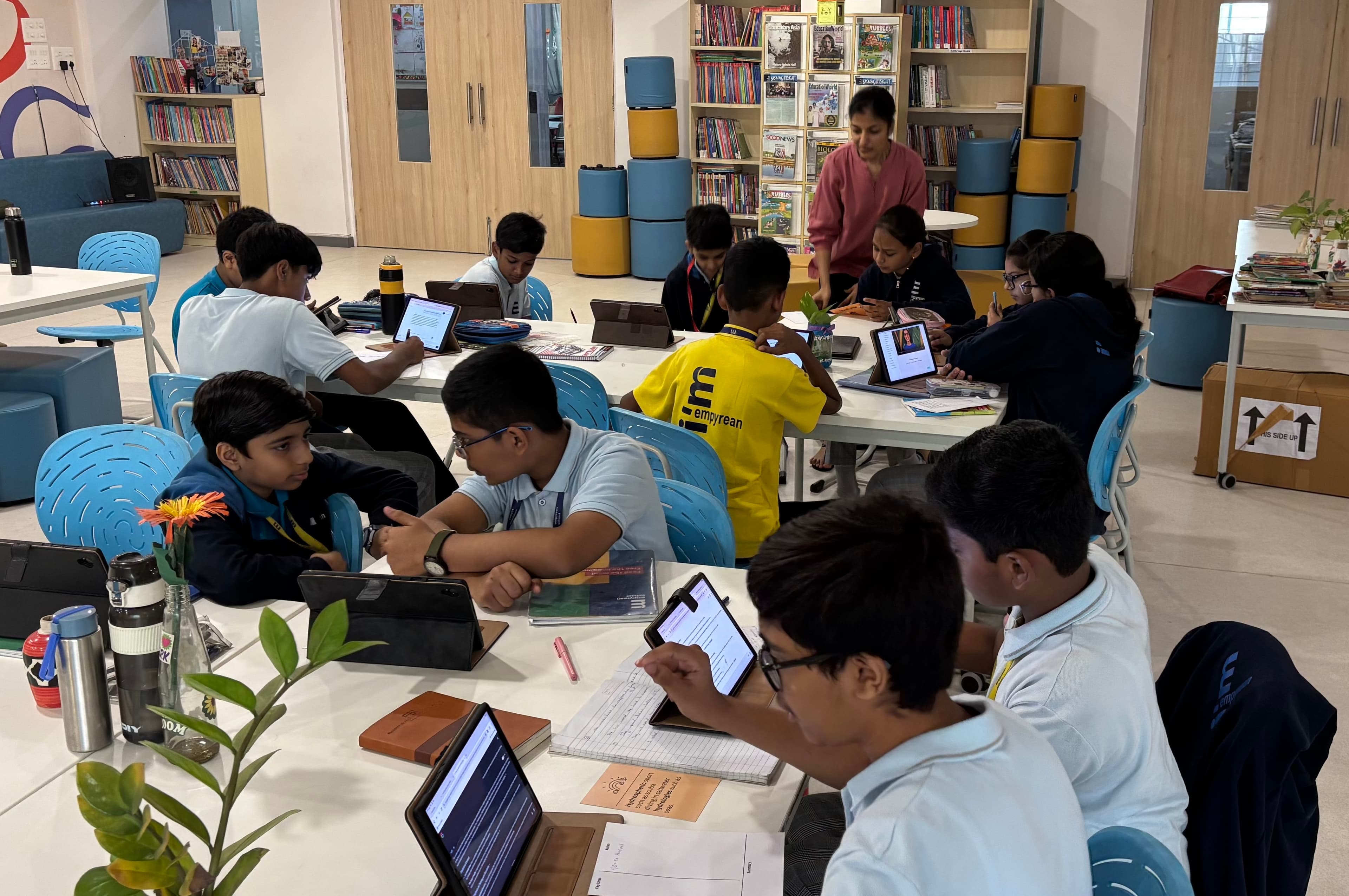 students at school